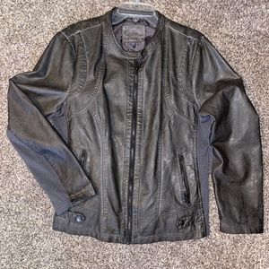 Leather Motto Jacket